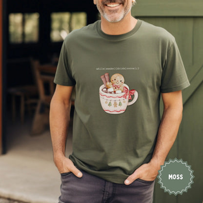 Cozy Cocoa Gingerbread with Code Graphic T-shirt