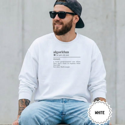 Algorithm Definition Noun Unisex White Sweatshirt