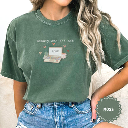 Beauty and the Bit I <3 Code Graphic Tee Shirt