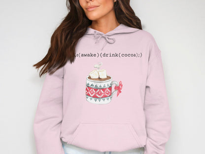 Fun Hot Cocoa Programmer Hoodie with Graphic Print