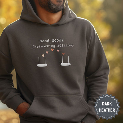 Send N00dz Networking Edition Dark Heather Hoodie