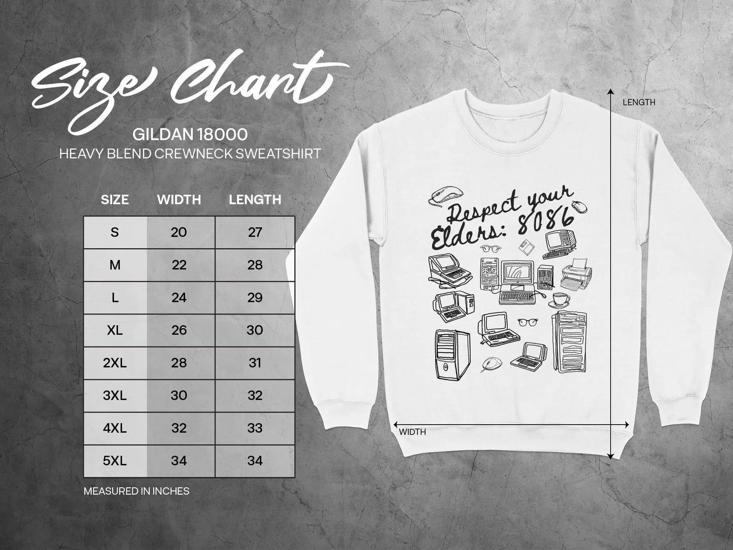 Respect Your Elders 8086 Heavy Blend Crewneck Sweatshirt