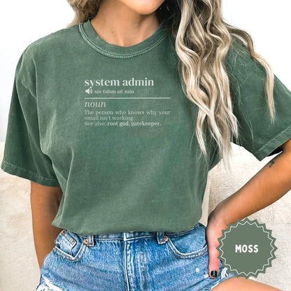 System Admin Definition Shirt for Tech Enthusiasts