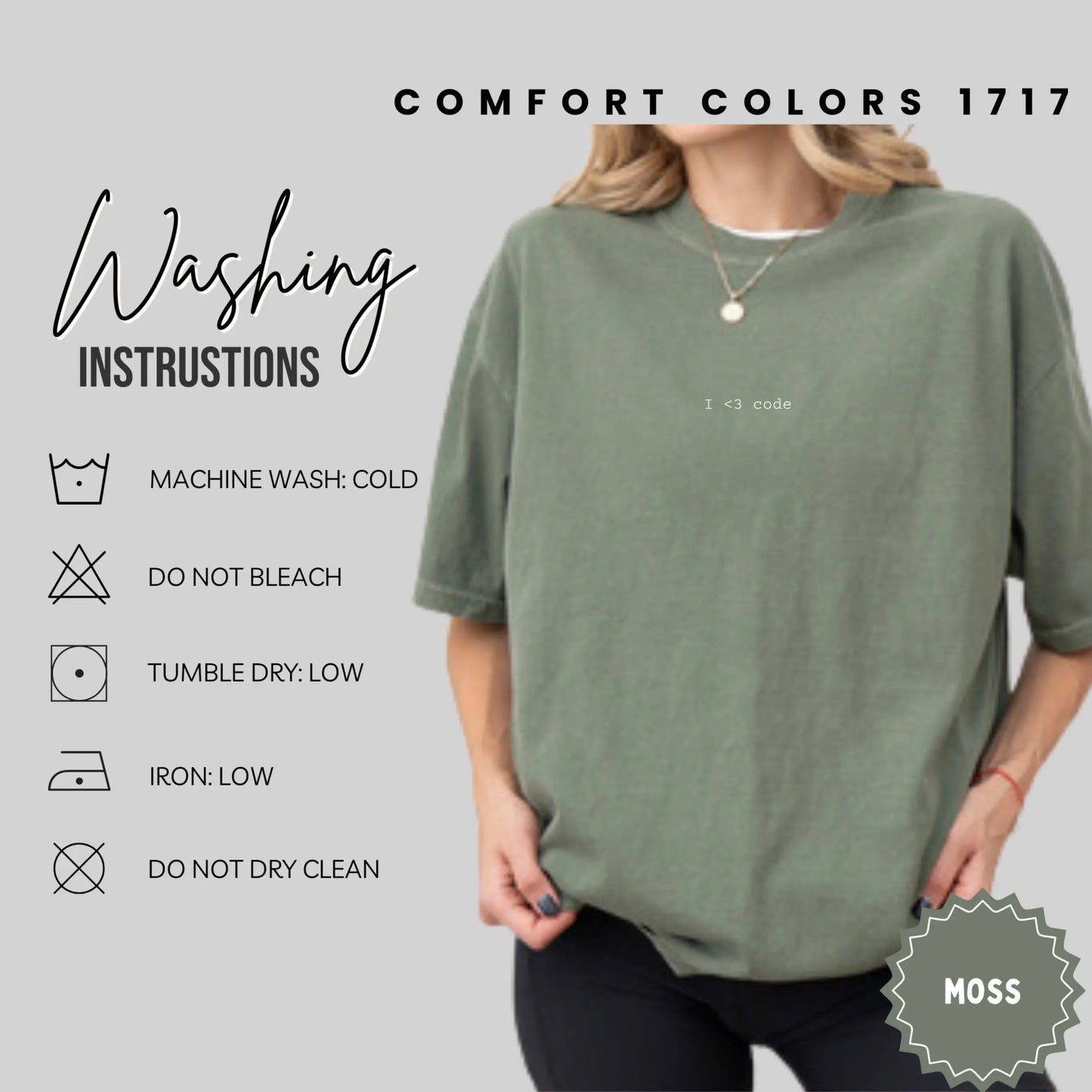 Comfort Colors 1717 Moss Graphic Short Sleeve Shirt