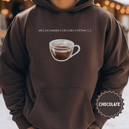 while(awake){drink(coffee);} Chocolate Hoodie