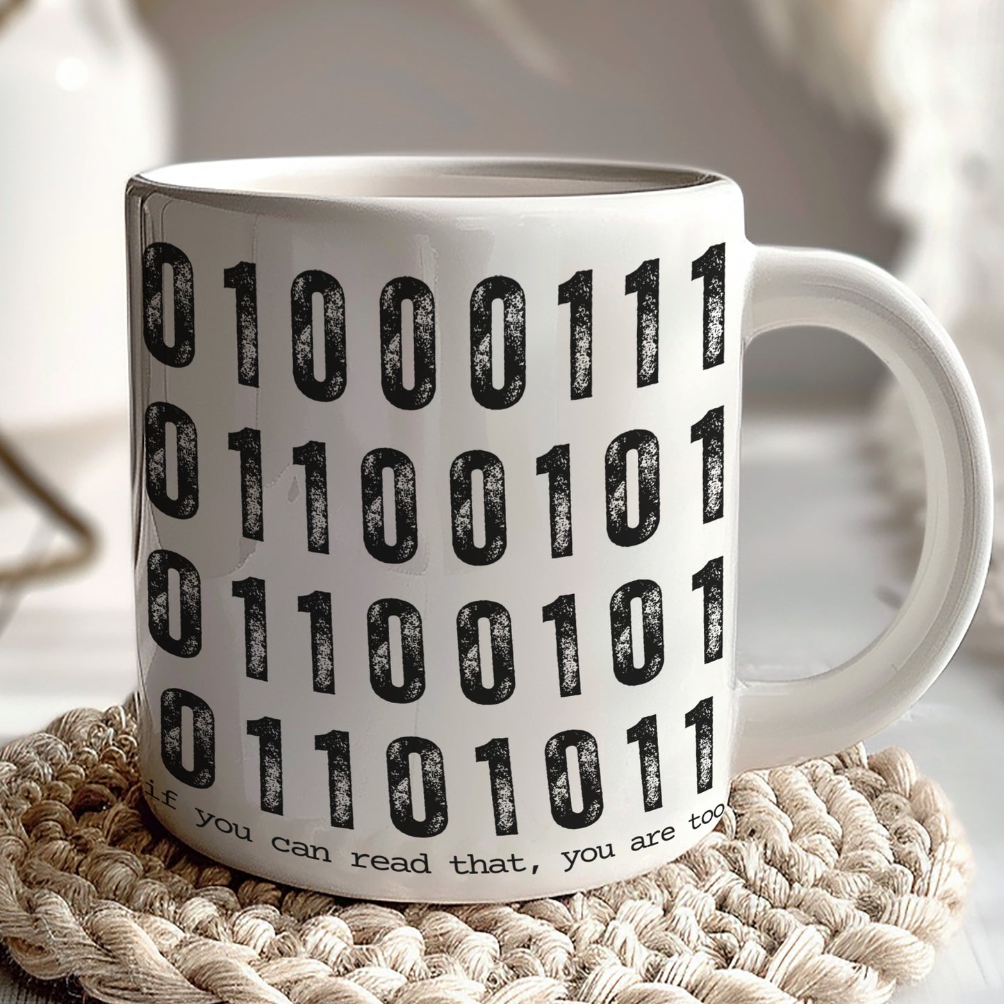 Binary Code Printed Mug for Enthusiasts Coffee Tea Cup