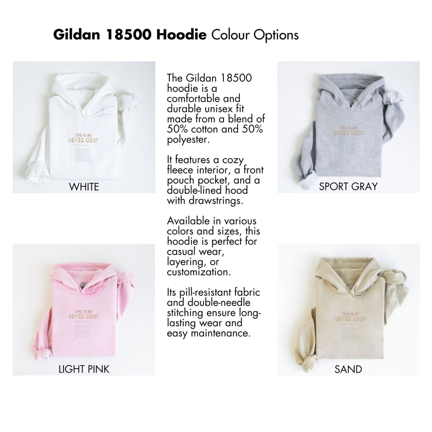 Gildan 18500 Comfortable Unisex Fit Hoodie Product