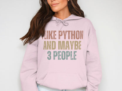 Like Python And Maybe 3 People Graphic Hoodie