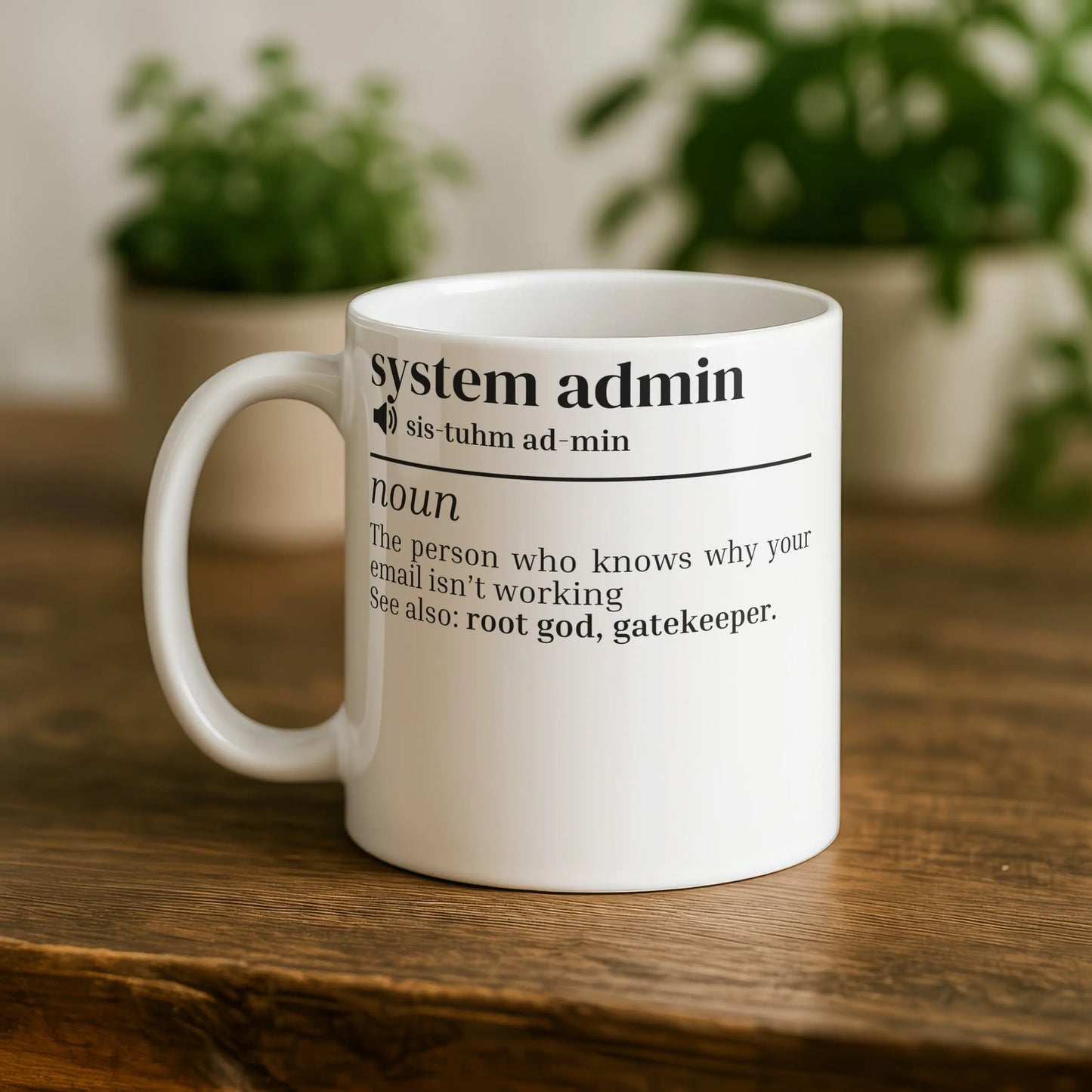 Fun Dictionary Style System Admin Definition Mug