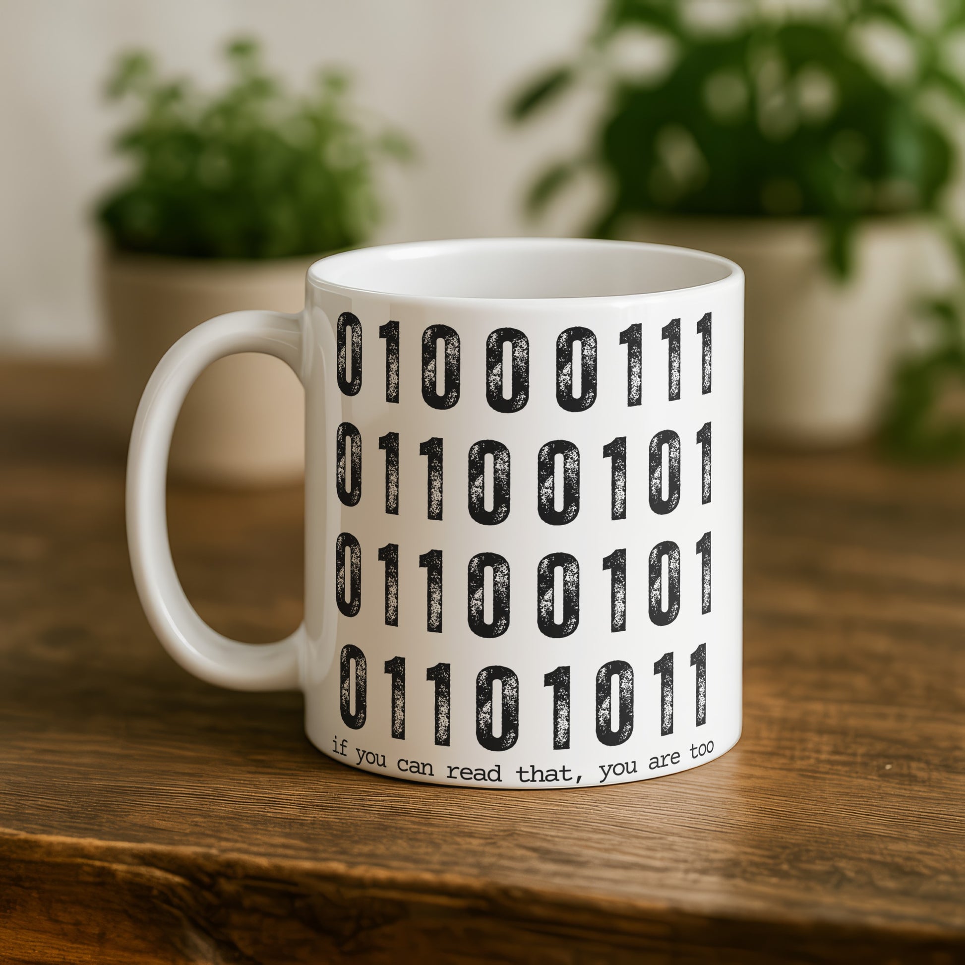 Binary Code Design Mug for Computer Enthusiasts