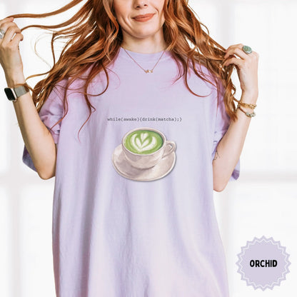 while(awake){drink(matcha);} Graphic T-Shirt