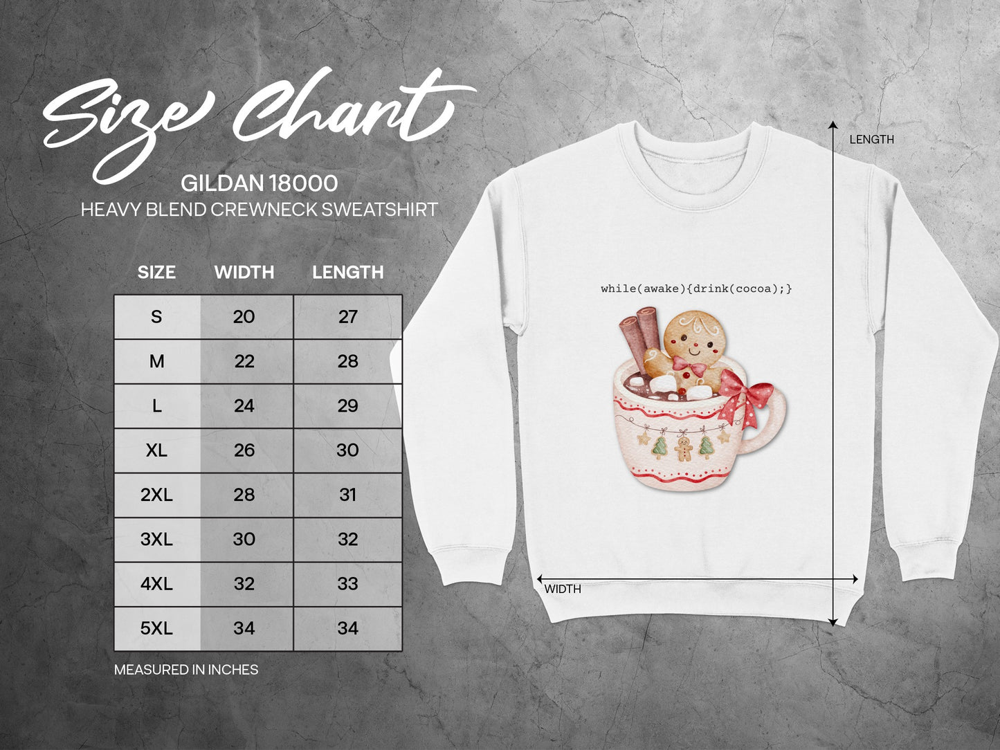 while(awake){drink(cocoa);} crewneck sweatshirt