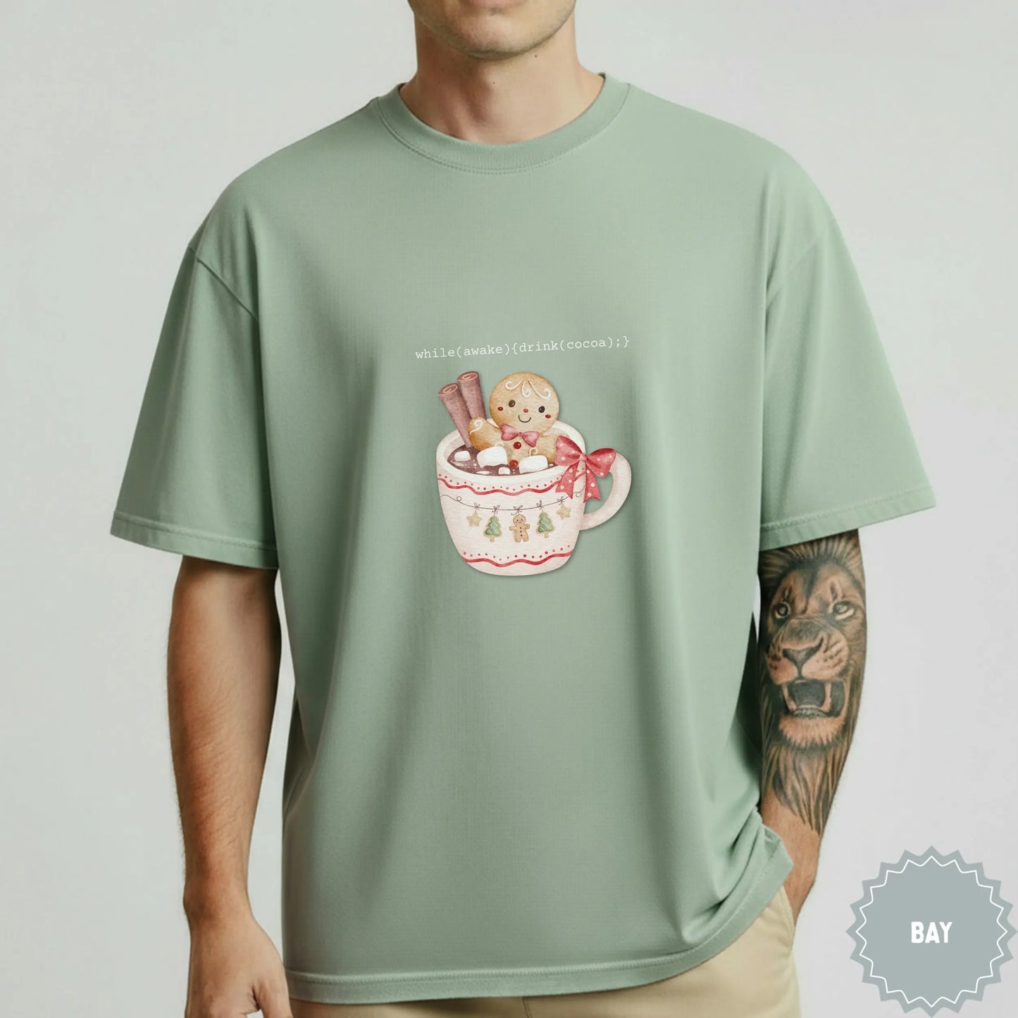 Cute Gingerbread and Cocoa Graphic Tee Shirt