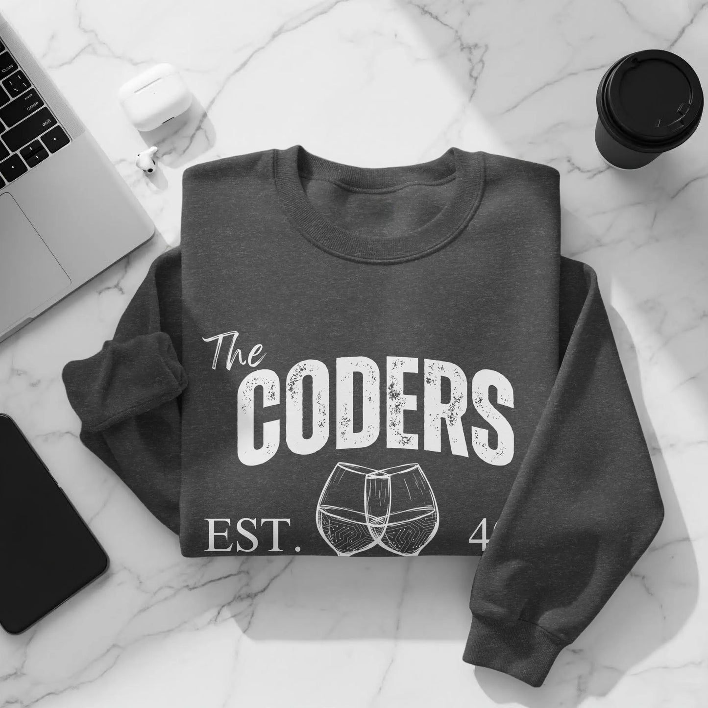 The Coders EST. 48 Printed Sweatshirt for Programmers
