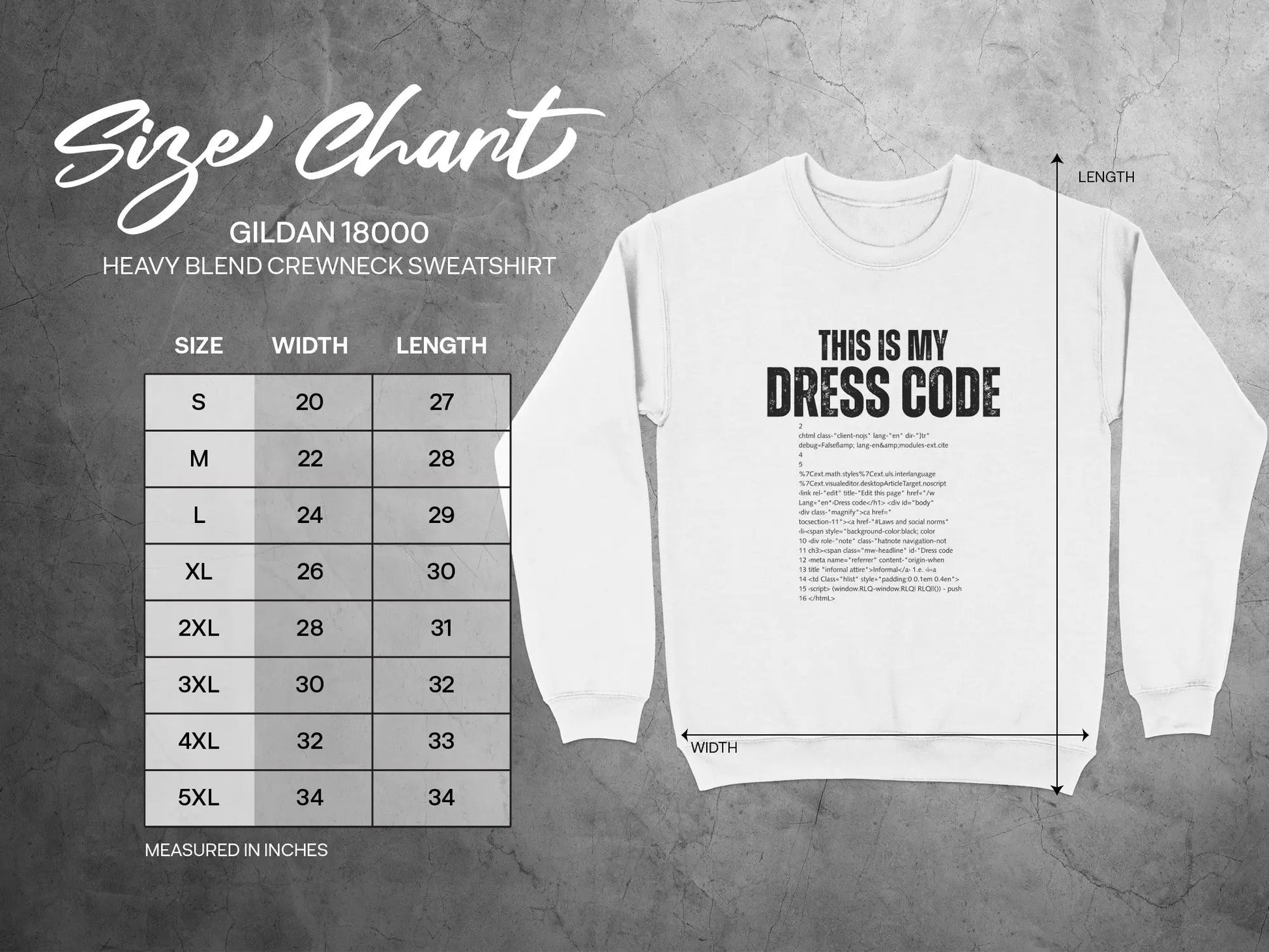 THIS IS MY DRESS CODE Gildan 18000 crewneck sweatshirt