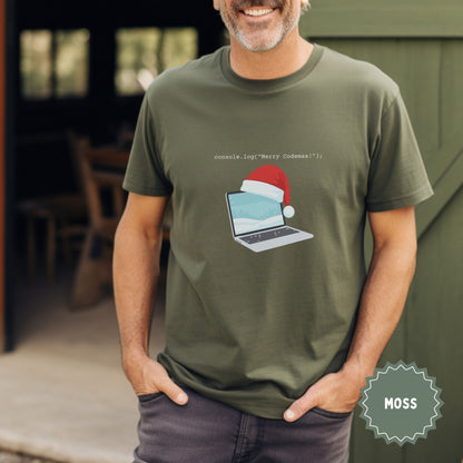 console.log('Merry Codemas!') Programmer T-Shirt