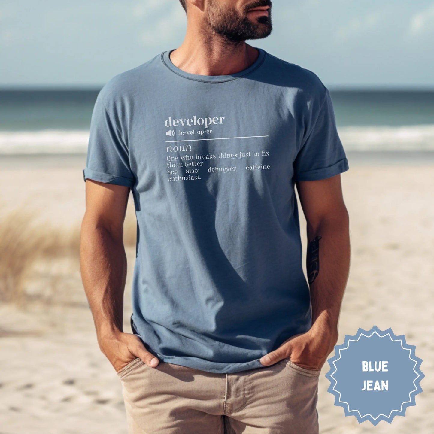 Developer Definition Blue Jean Graphic T-shirt