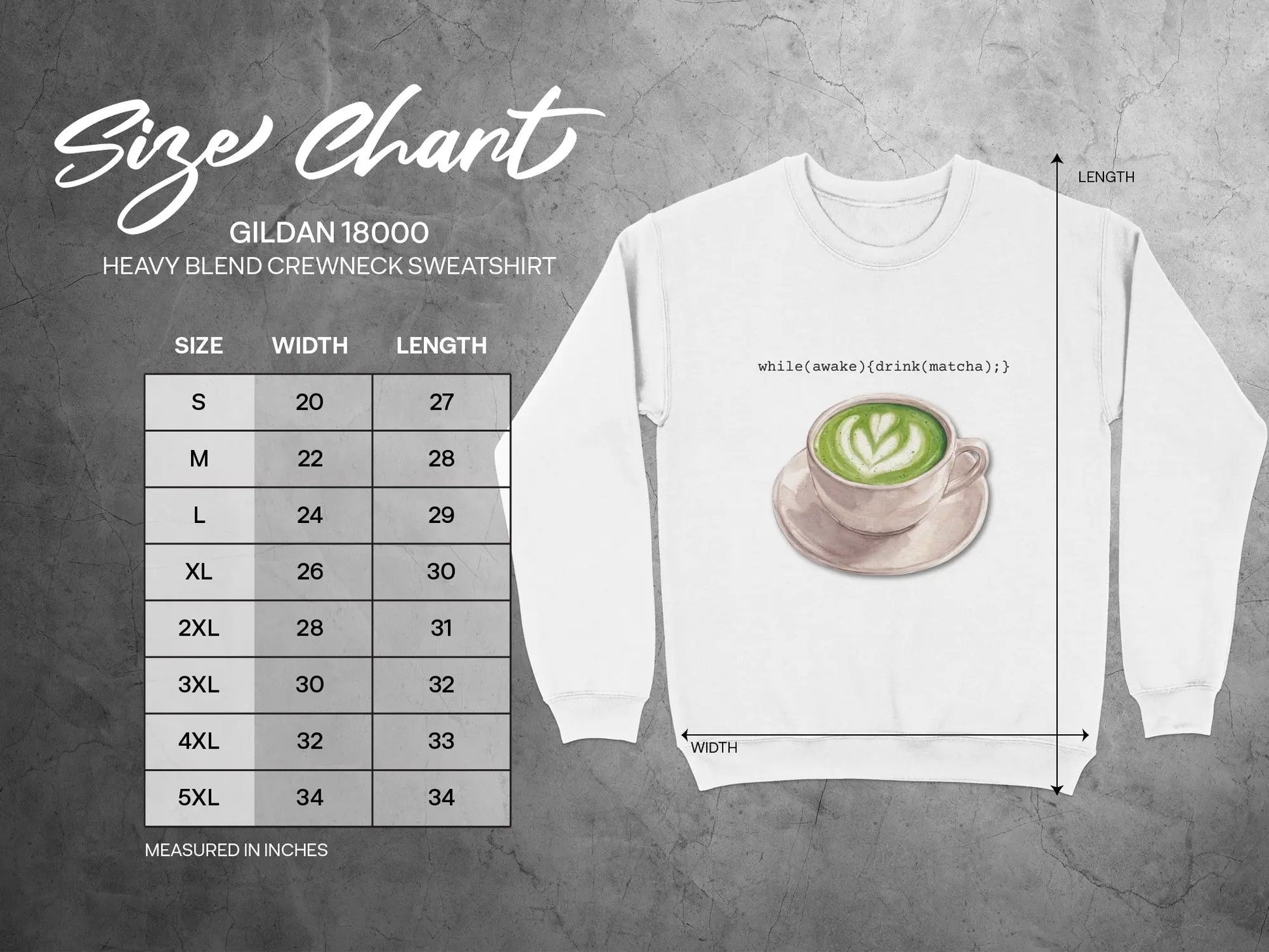 while(await){drink(matcha);} Graphic Sweatshirt