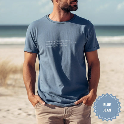 Commit Message Graphic Tee for Casual Style