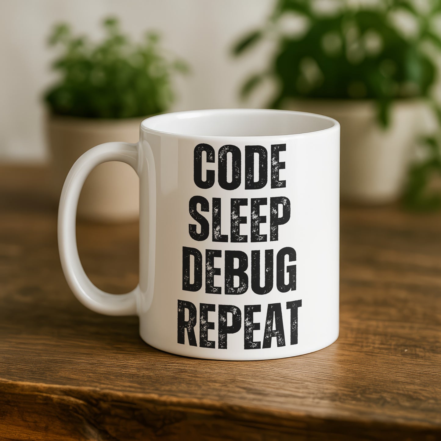 Code Sleep Debug Repeat Coffee Mug Perfect for Developers