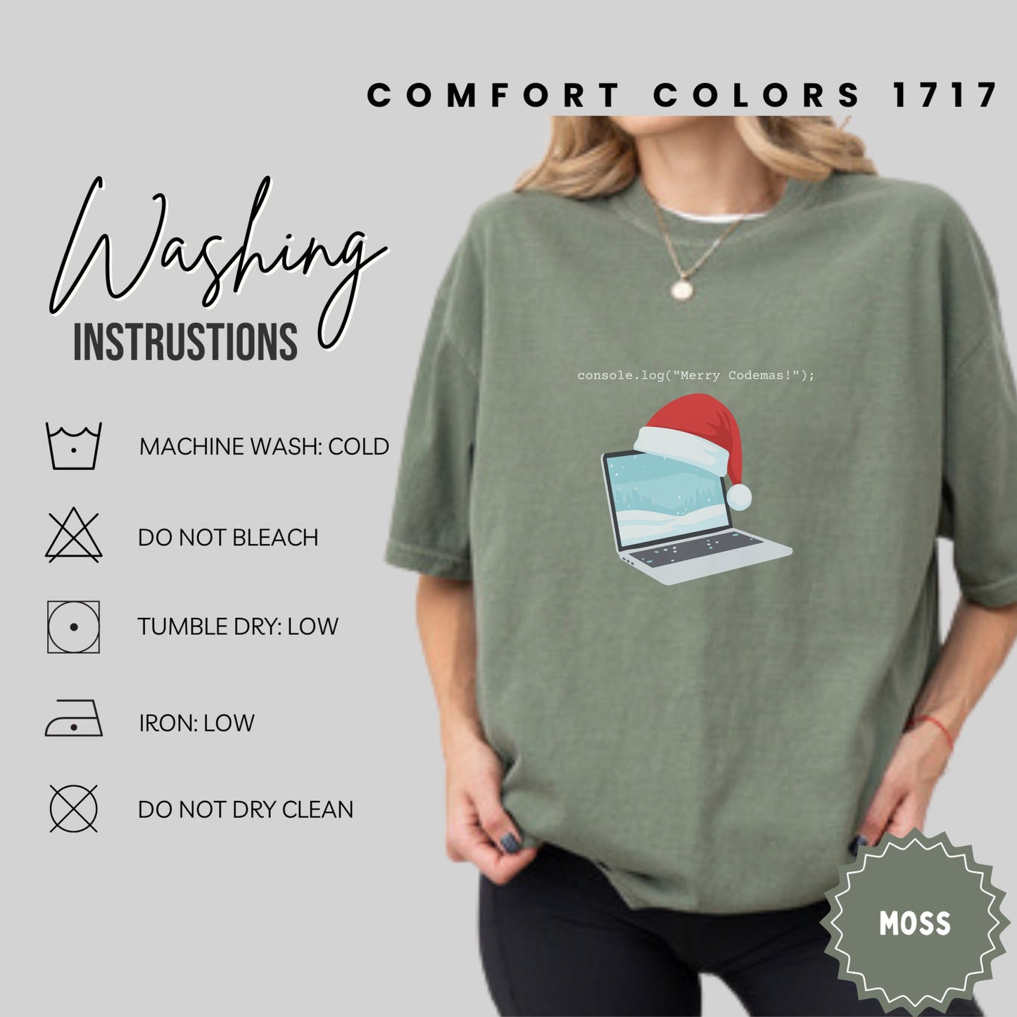 Merry Codemas Laptop Graphic Comfort Colors 1717 Shirt