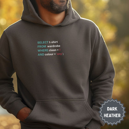 SELECT T-shirt FROM wardrobe Hoodie for Programmers