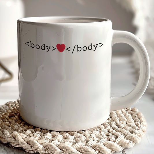 Heart Body HTML Code Design Classic Mug