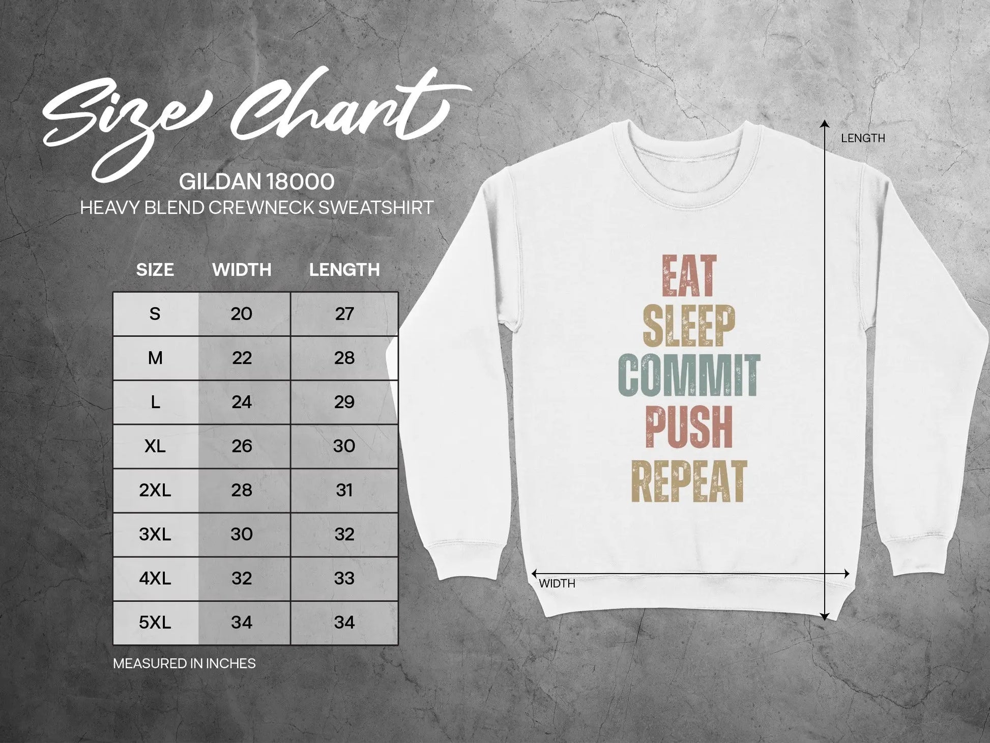 Eat Sleep Commit Push Repeat Crewneck Sweatshirt