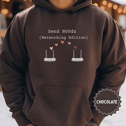 Send N00dz Networking Edition Hoodie Chocolate