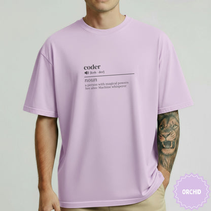 Orchid Graphic Coder Definition Shirt for Programmers