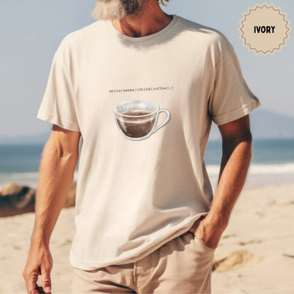 while(awake){drink(coffee);} Ivory T-Shirt