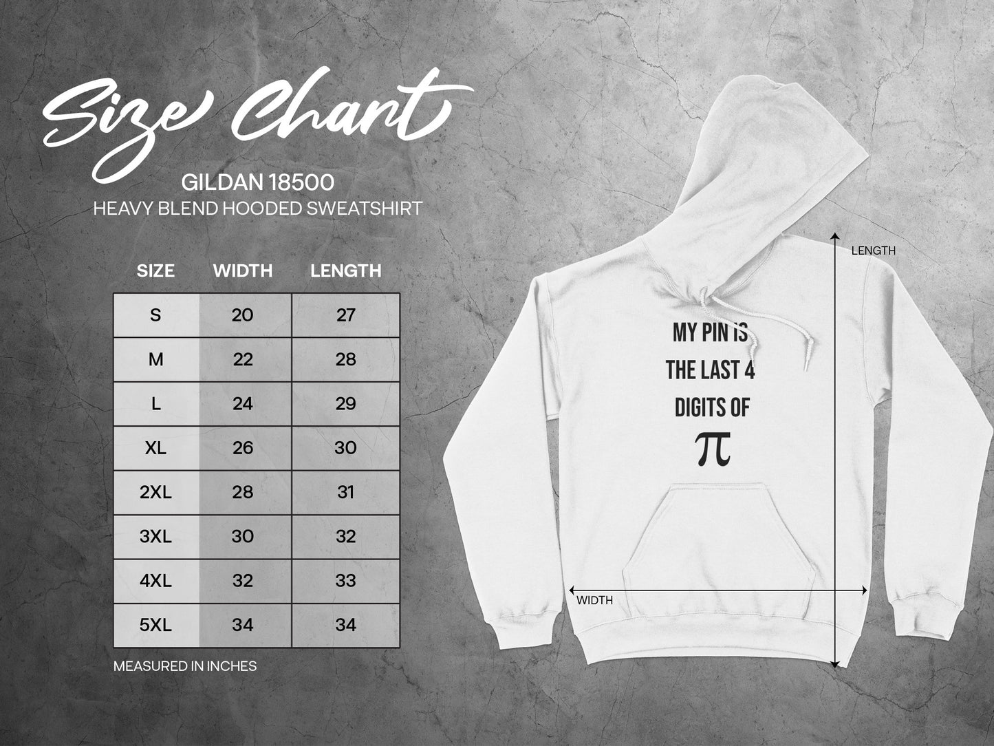Funny Hoodie with Pi Digits Graphic Unisex Sweatshirt