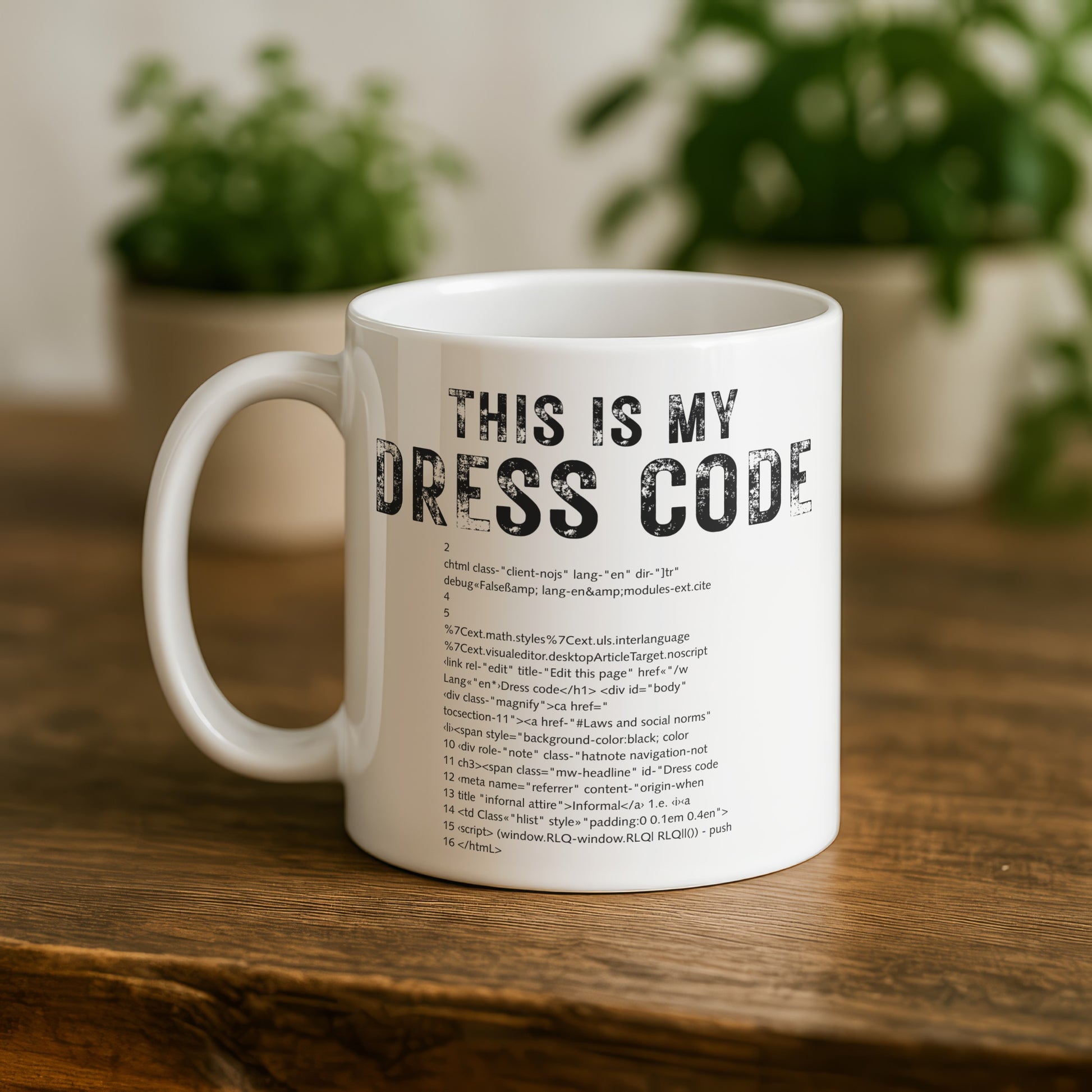 This Is My Dress Code Coffee Mug with Code Design