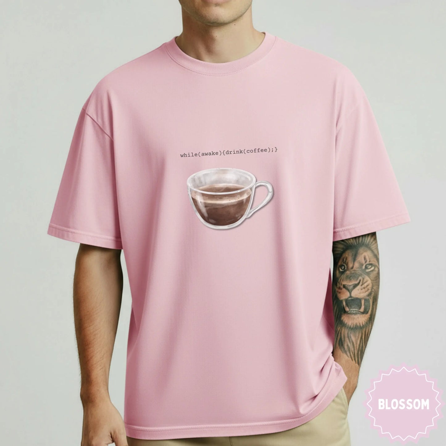 Programmer's Coffee Code Pink Tee Shirt