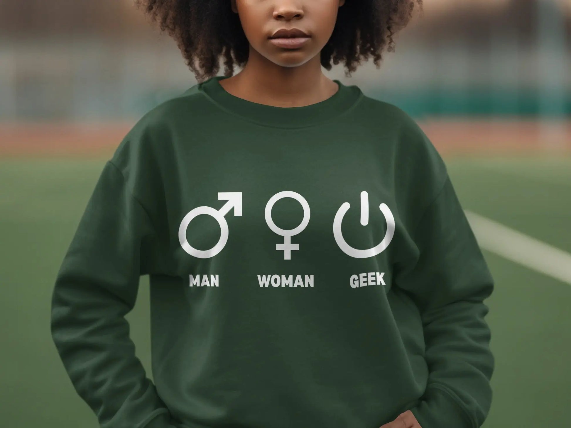 Man Woman Geek Symbols Sweatshirt Product