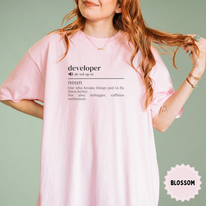 Developer Definition T-Shirt Funny Programmer Tee