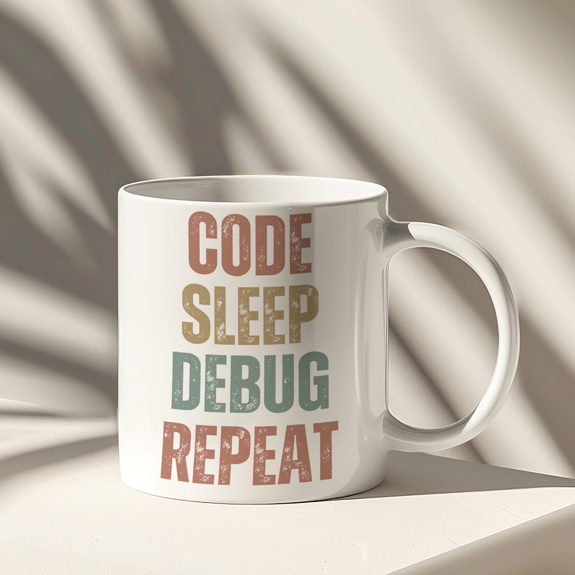 Code Sleep Debug Repeat Funny Coffee Mug for Programmers