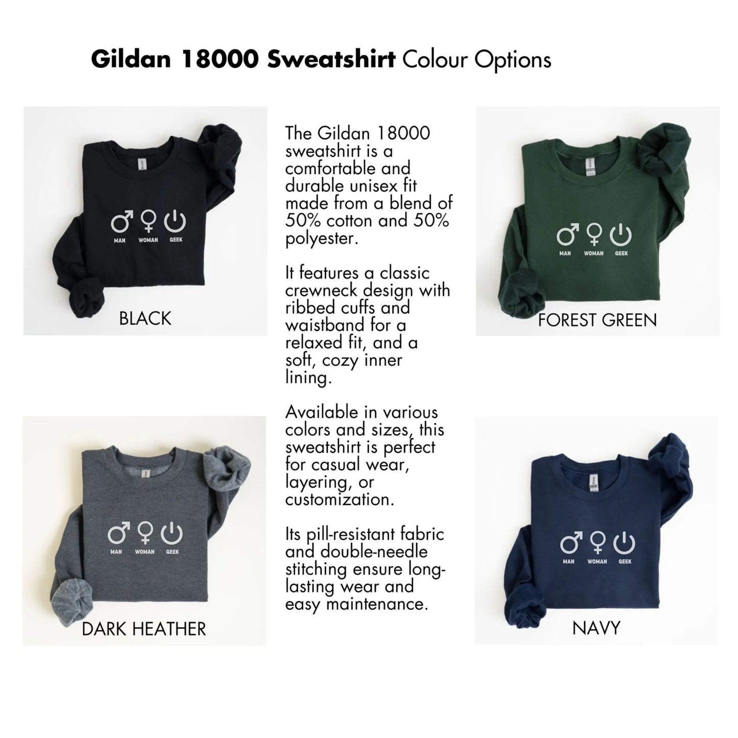 Gildan 18000 Unisex Crewneck Sweatshirt Product