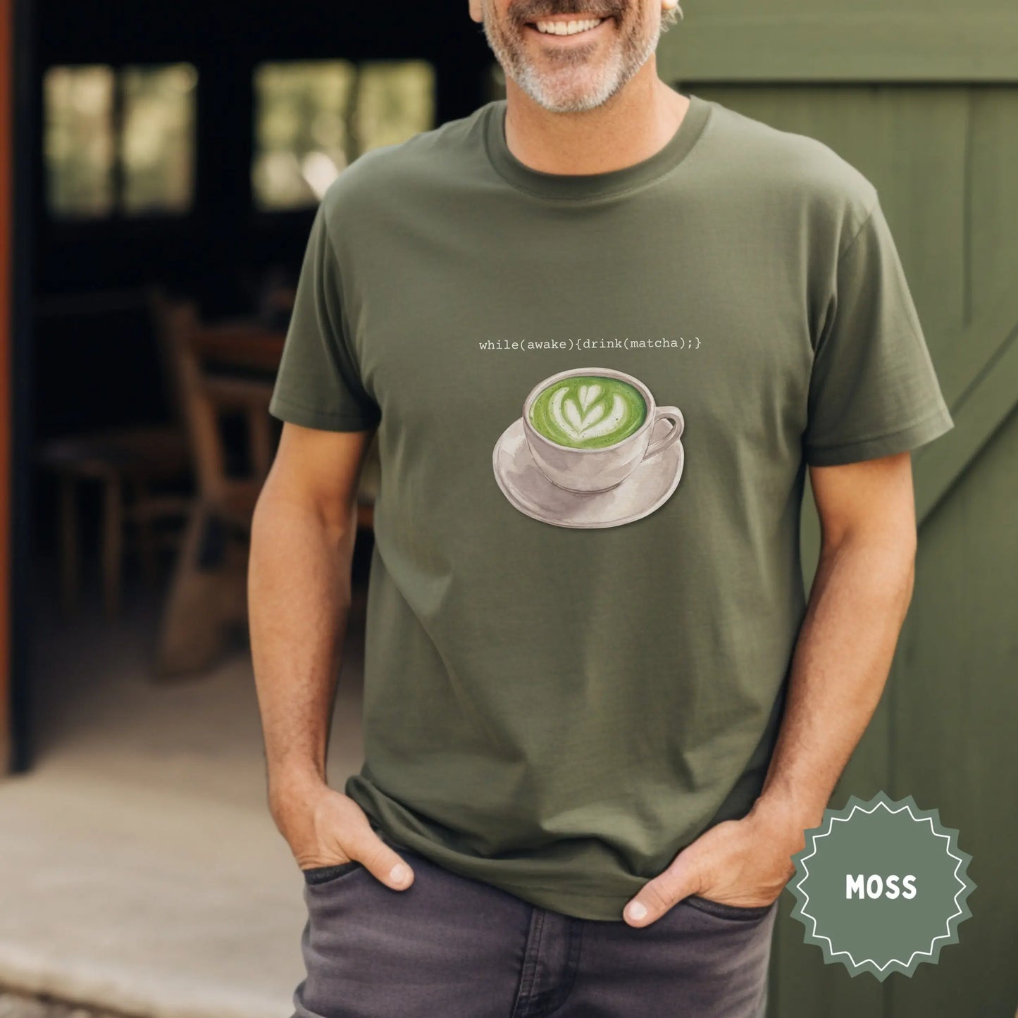 While Awake Drink Matcha Coffee Design Shirt