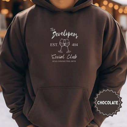 The Developers Social Club Hoodie Chocolate Color