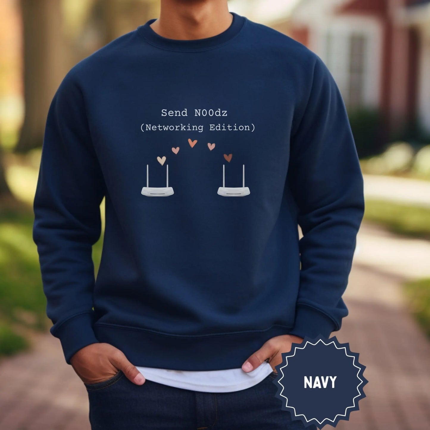 Send N00dz Networking Edition Navy Sweatshirt