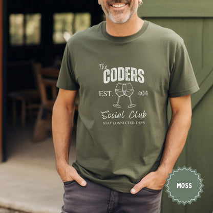 The Coders EST 404 Social Club Stay Connected Devs Shirt