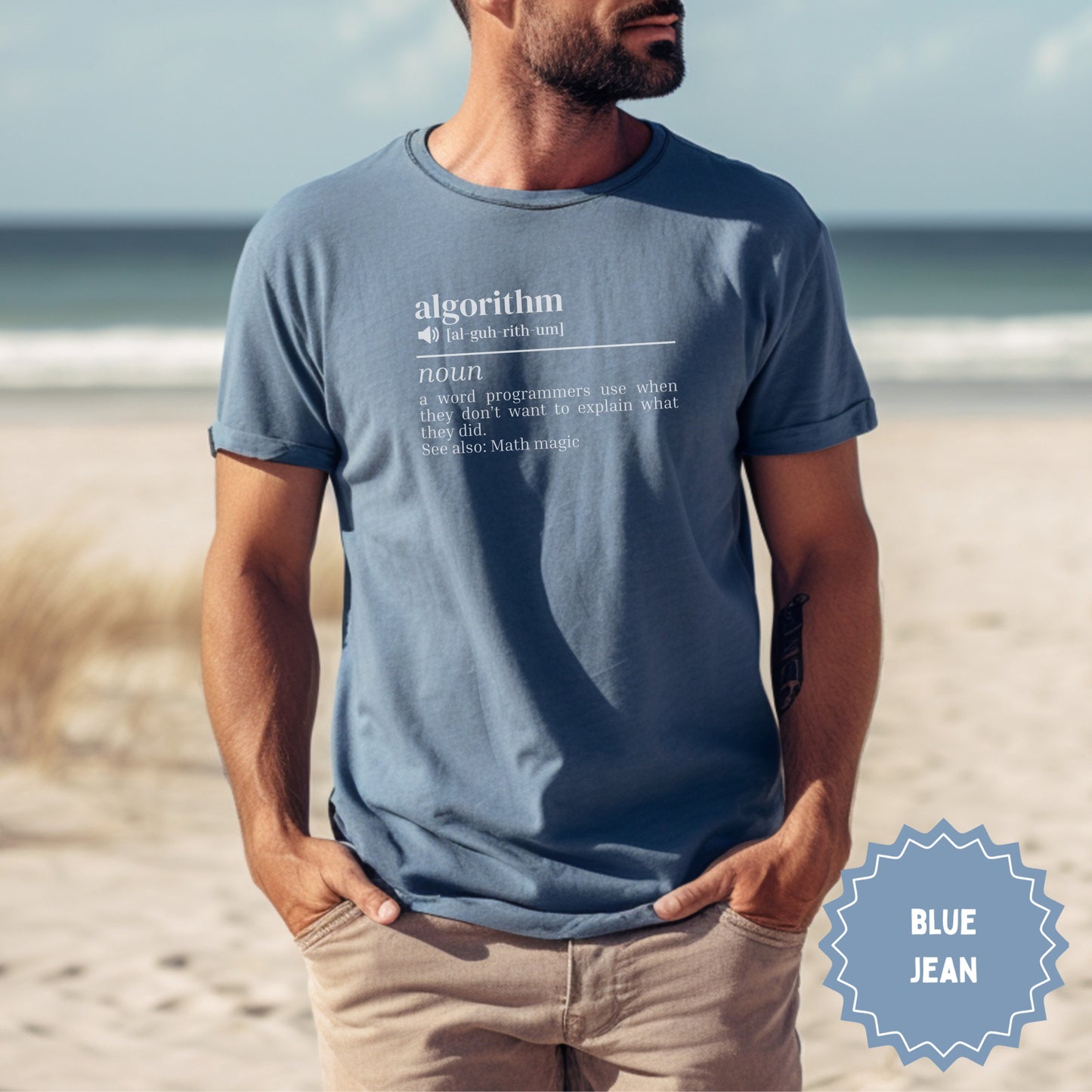 Algorithm Definition Graphic Blue Jean T-Shirt