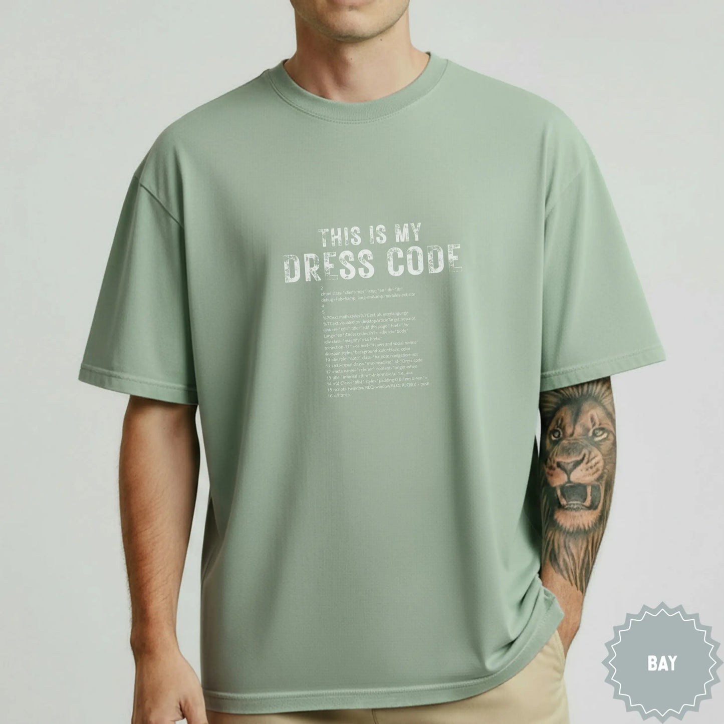 Mint Green Tee with This is My Dress Code Print