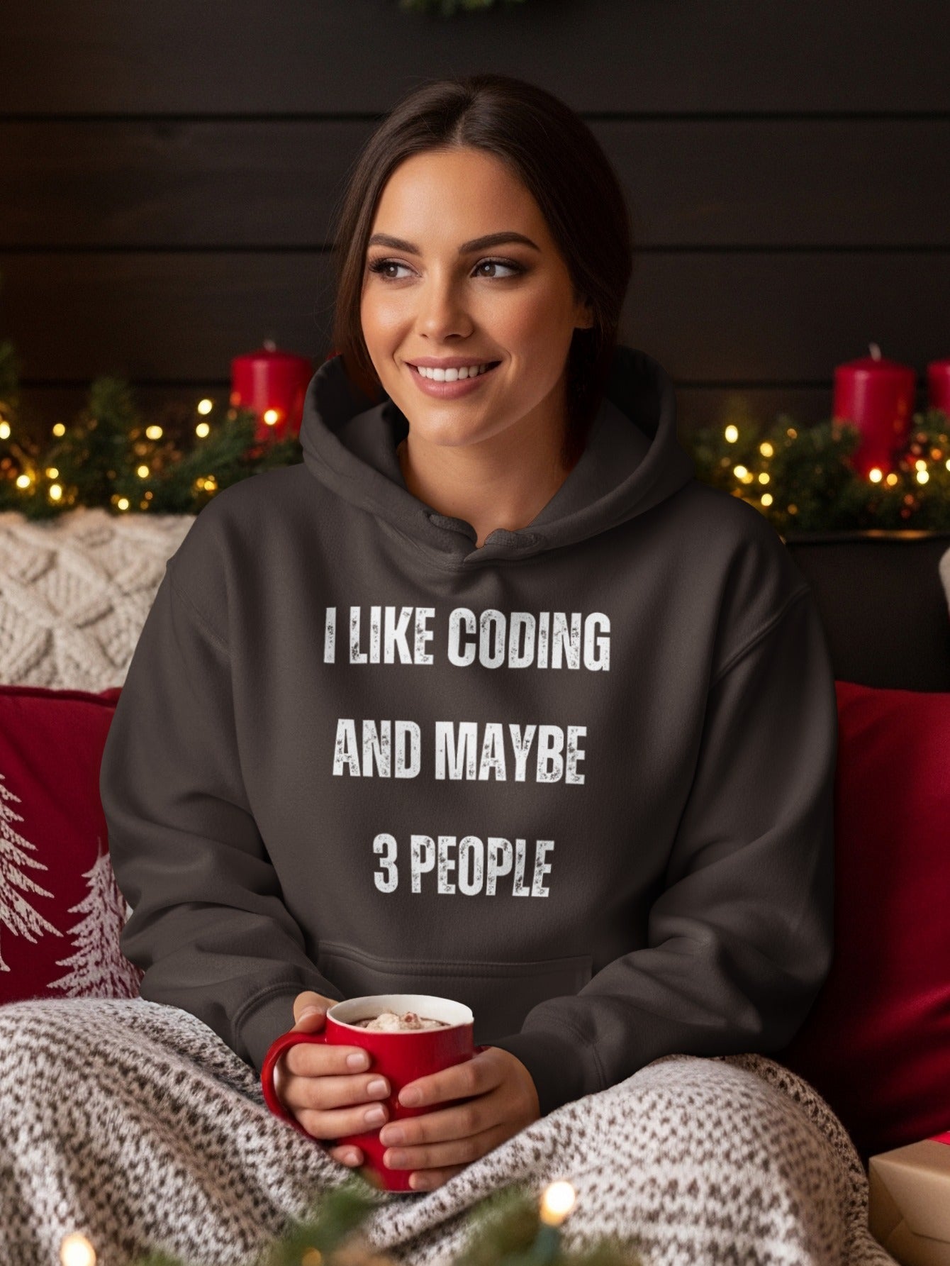 I Like Coding and Maybe 3 People Hoodie for Programmers