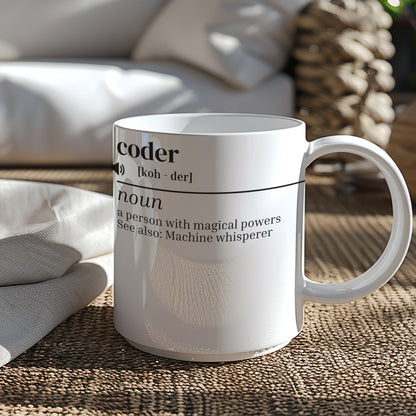 Coder Definition Mug for Machine Whisperers
