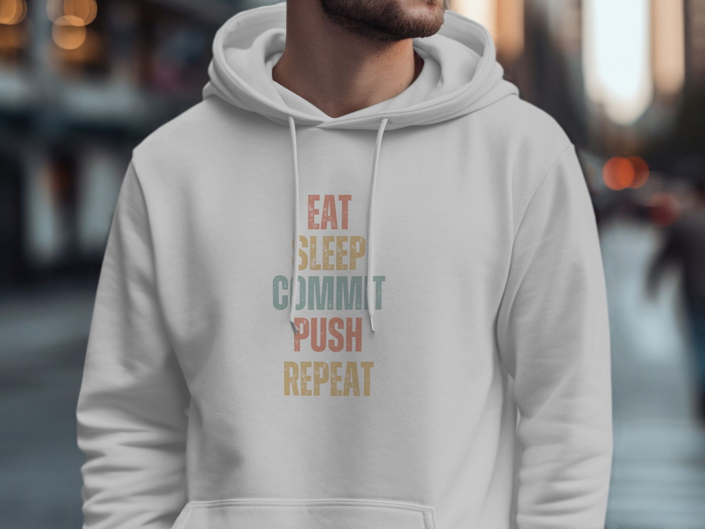 Eat Sleep Commit Push Repeat Hoodie Ideal Gift