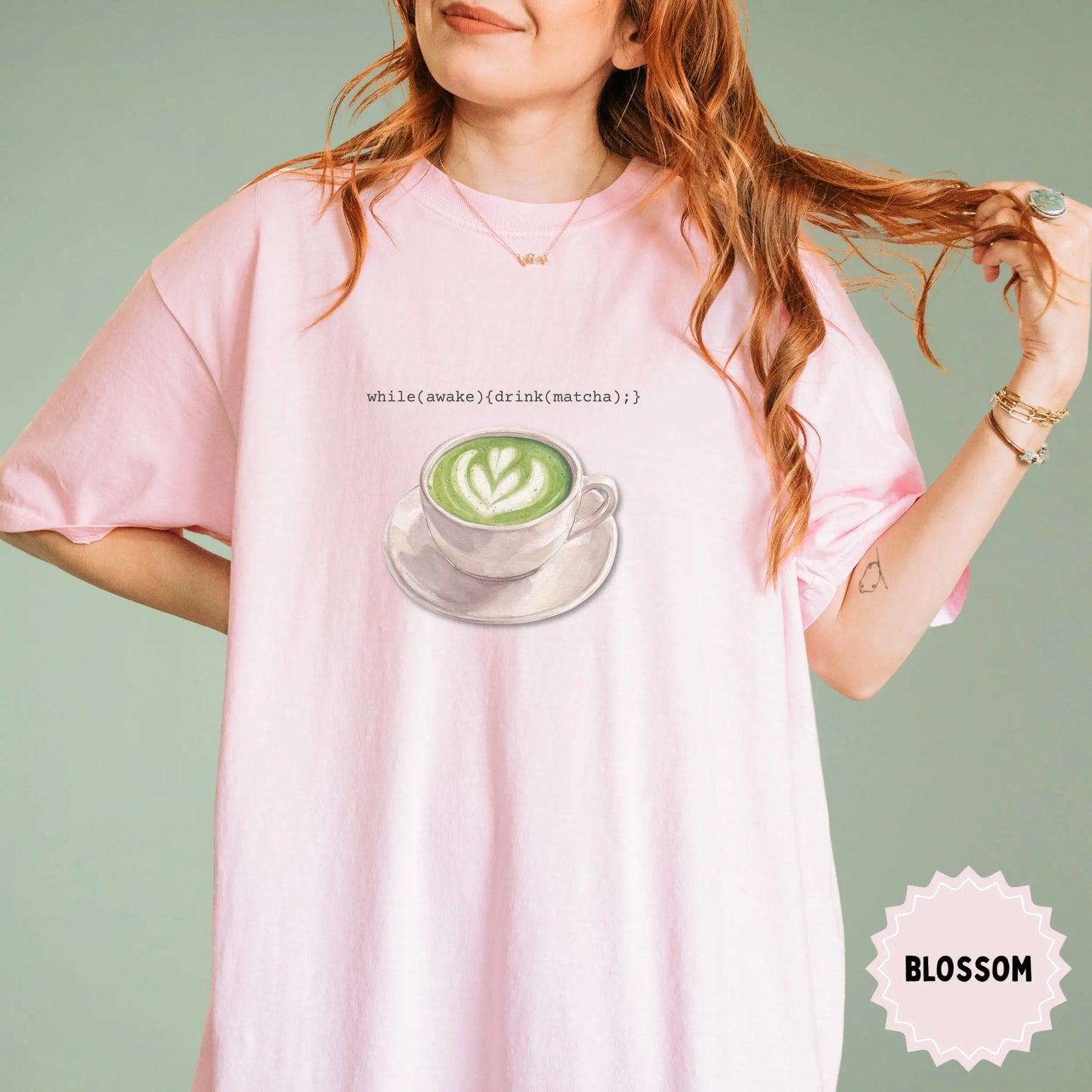 While Awake Drink Matcha Code T-Shirt