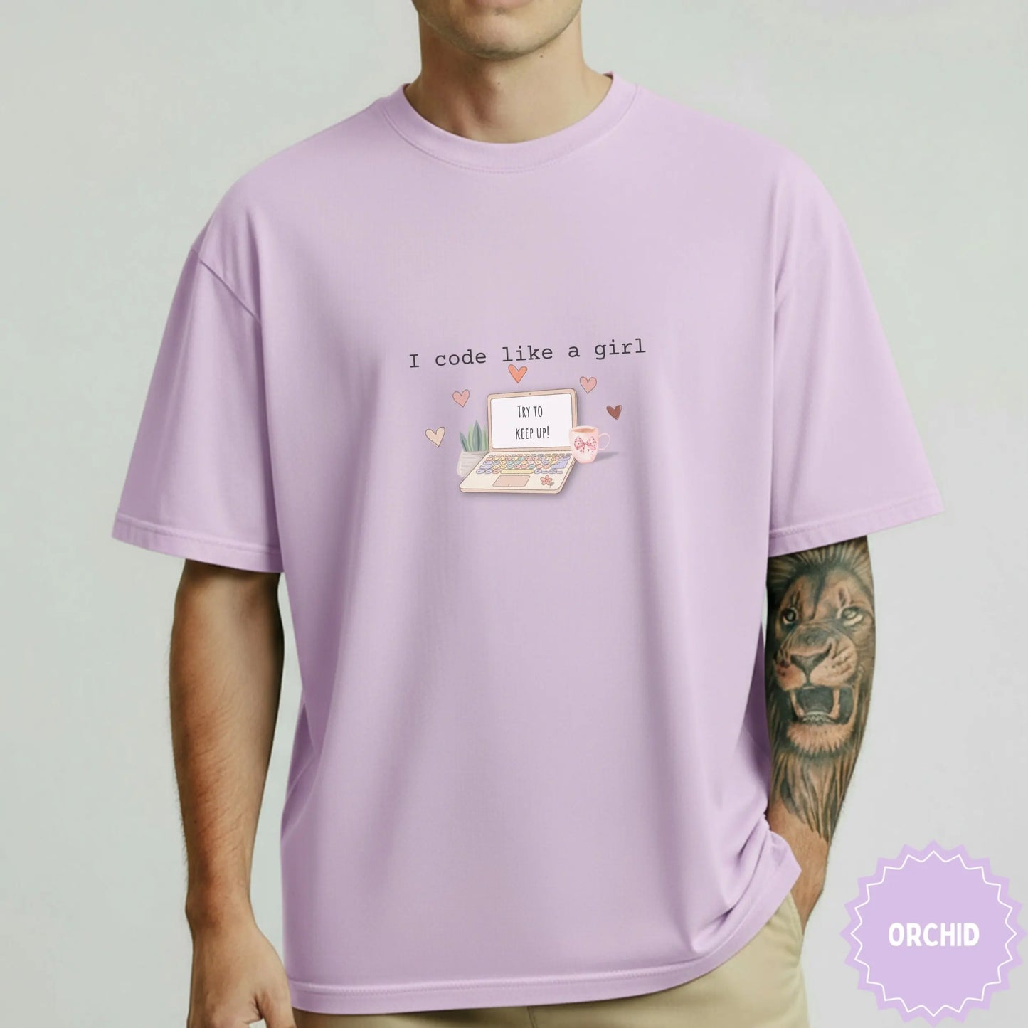 I Code Like A Girl Try To Keep Up Graphic T-Shirt