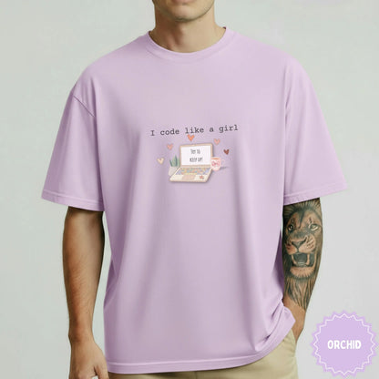 I Code Like A Girl Try To Keep Up Graphic T-Shirt